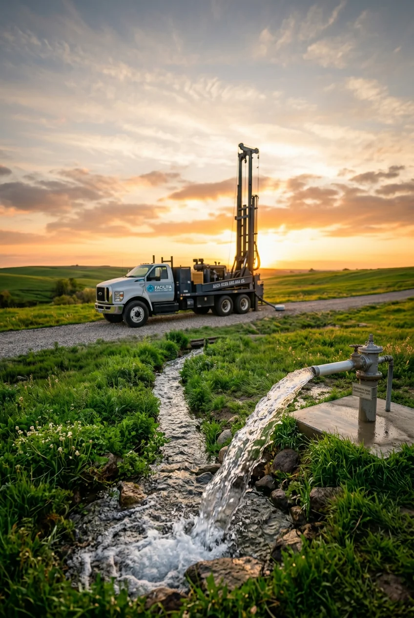 Água potável e cristalina